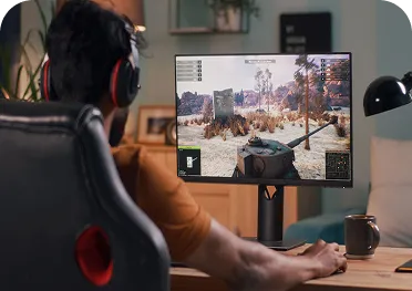 Gamer using NeuroSky sensor technology for enhanced gameplay