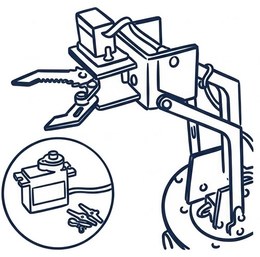 Sketch of the 4-DOF robotic arm kit